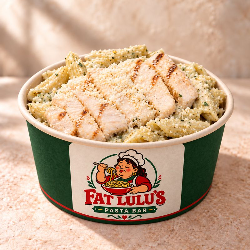 Chicken Alfredo from Fat Lulu's Pasta Bar